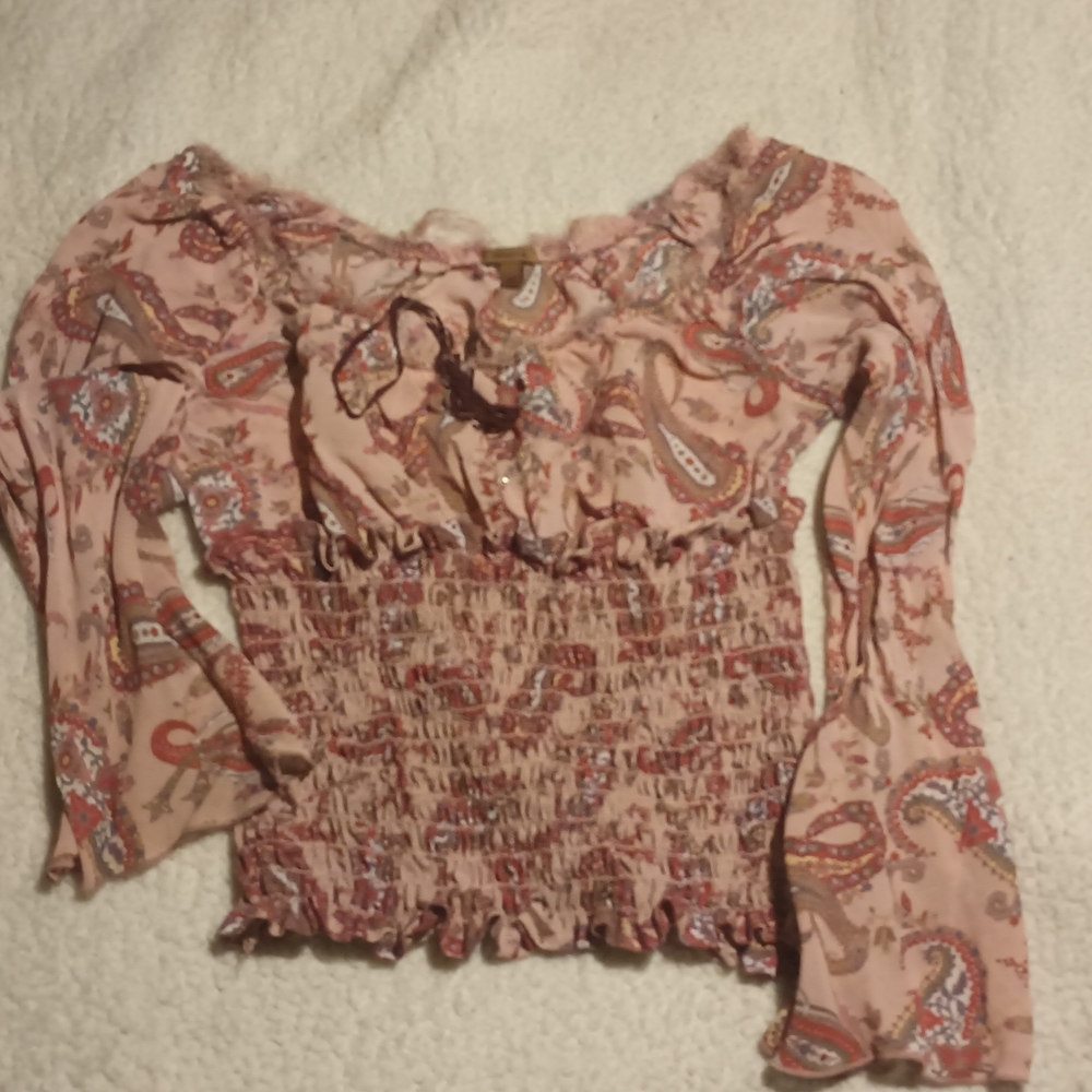 Women's Paisley Blouse - Pink